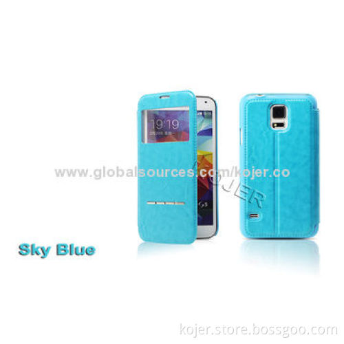 New Products Flip Mobile Phone Cases for Samsung Galaxy S5, Fine Stitch SewingNew